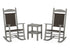 POLYWOOD Jefferson 3-Piece Woven Rocker Set in Slate Grey / Cahaba