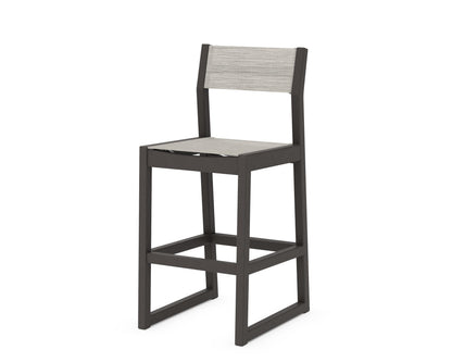POLYWOOD EDGE Sling Bar Side Chair in Vintage Coffee / Birch