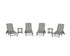 POLYWOOD Nautical Chaise 6-Piece Set with Wheels in Slate Grey