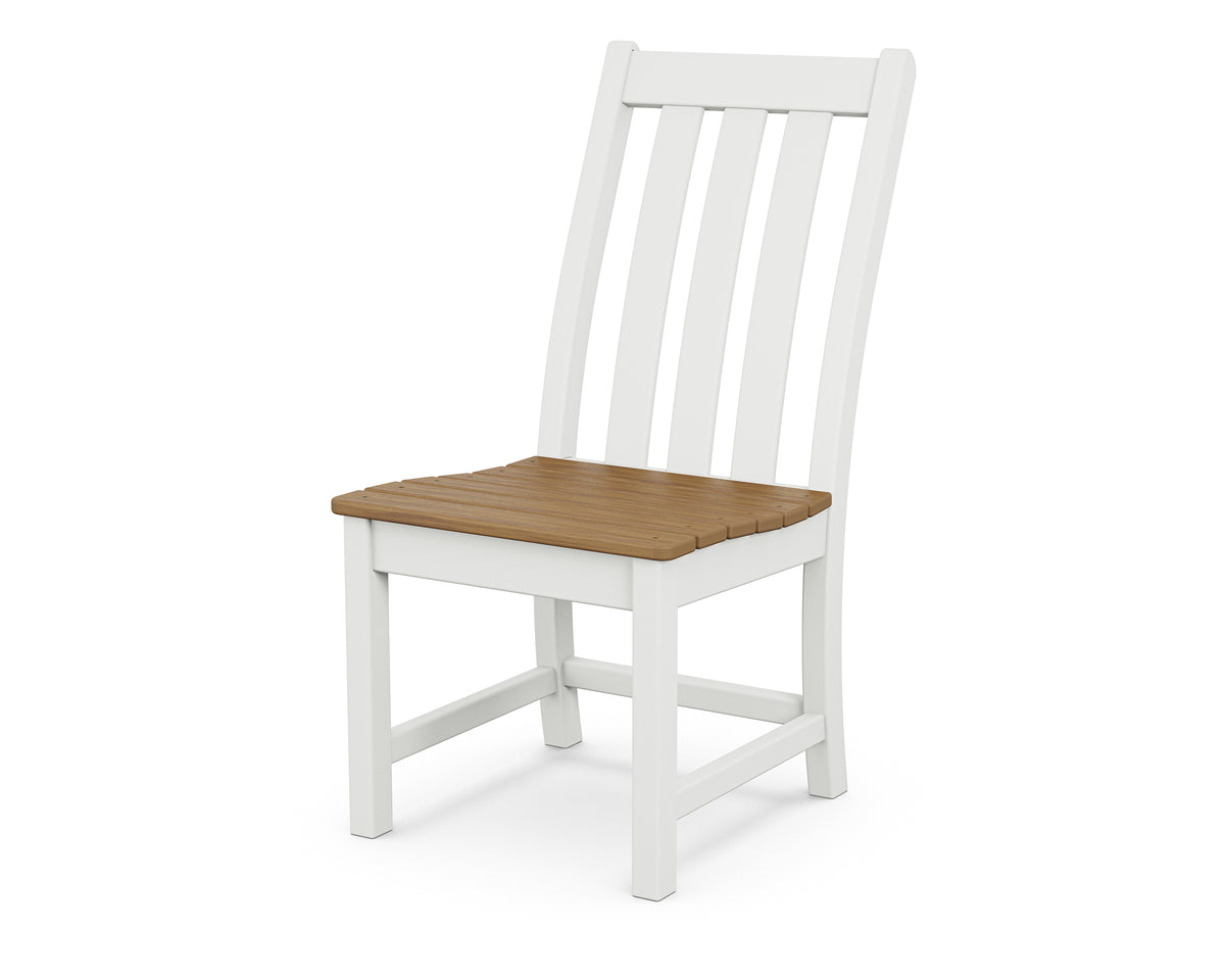 POLYWOOD Vineyard Dining Side Chair in White / Natural