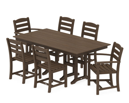 POLYWOOD La Casa Café 7-Piece Farmhouse Dining Set in Kona
