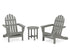 POLYWOOD Classic Adirondack 3-Piece Set in Slate Grey