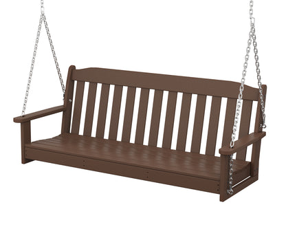 POLYWOOD Country Living 60" Swing in Mahogany