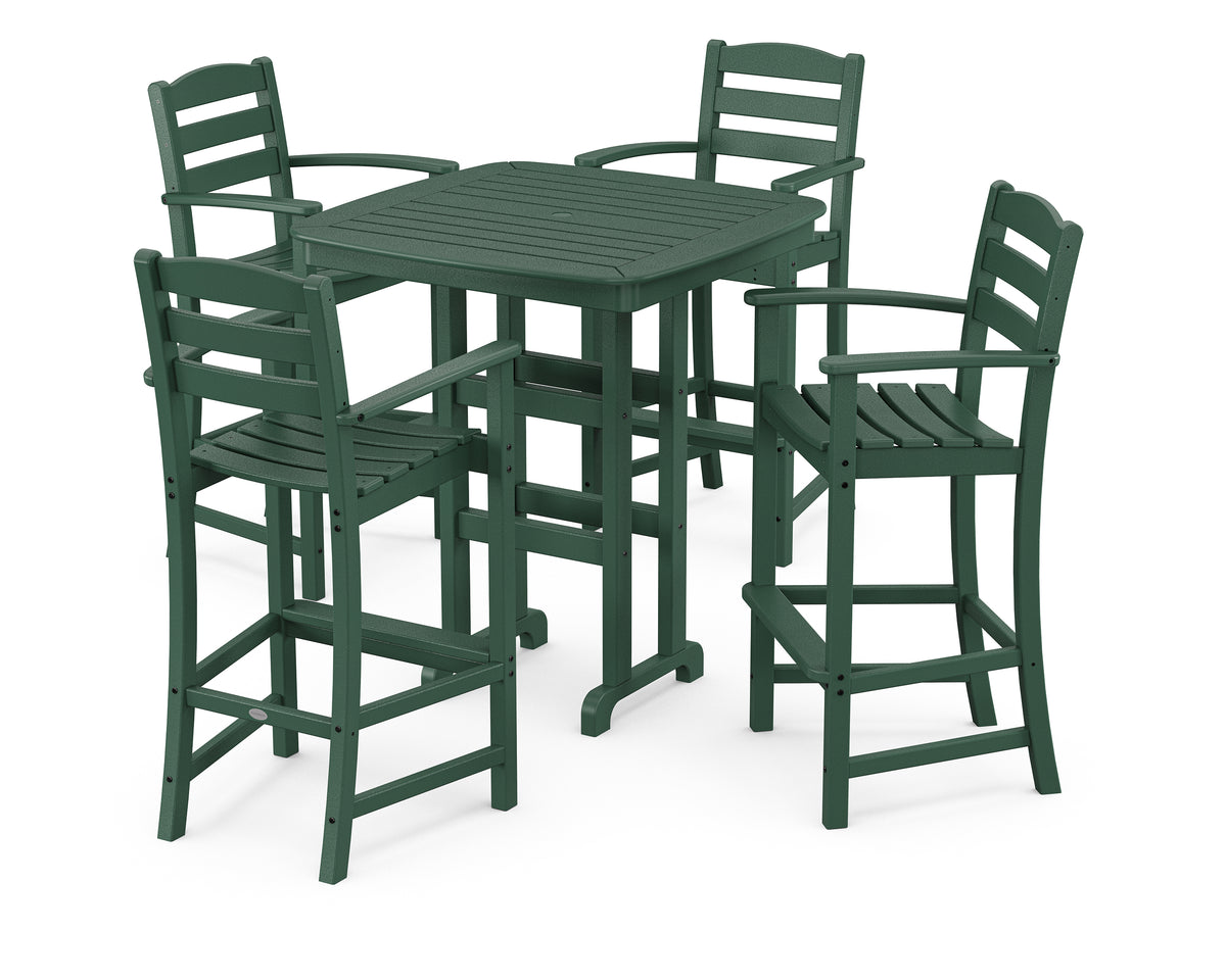 POLYWOOD La Casa Café 5-Piece Bar Set in Green