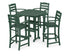POLYWOOD La Casa Café 5-Piece Bar Set in Green