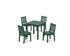 POLYWOOD Vineyard Kids 5-Piece Dining Set in Green