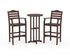 POLYWOOD Savannah 3-Piece Farmhouse Bar Set in Mahogany