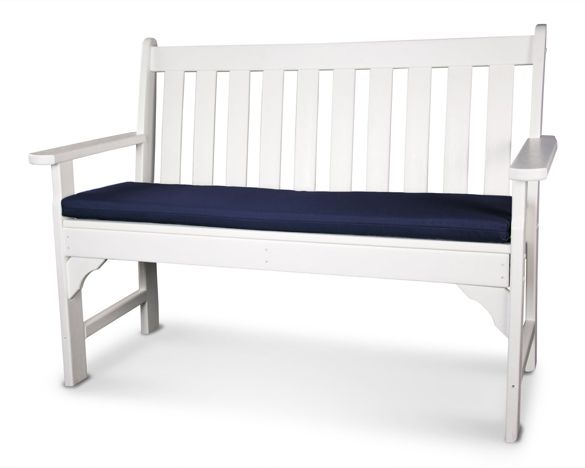 POLYWOOD Ateeva™ 56" x 18" Outdoor Bench and Swing Seat Cushion by POLYWOOD® in Navy