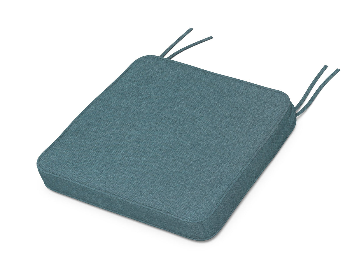 POLYWOOD Chinoiserie Side Chair Seat Cushion in Ocean Teal
