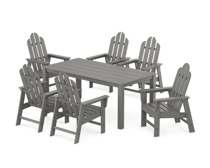 POLYWOOD Long Island 7-Piece Parsons Dining Set in Slate Grey