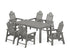 POLYWOOD Long Island 7-Piece Parsons Dining Set in Slate Grey