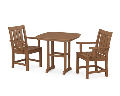POLYWOOD Oxford 3-Piece Dining Set in Teak