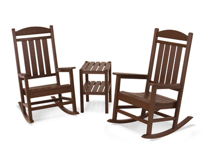 POLYWOOD Presidential 3-Piece Rocker Set in Mahogany