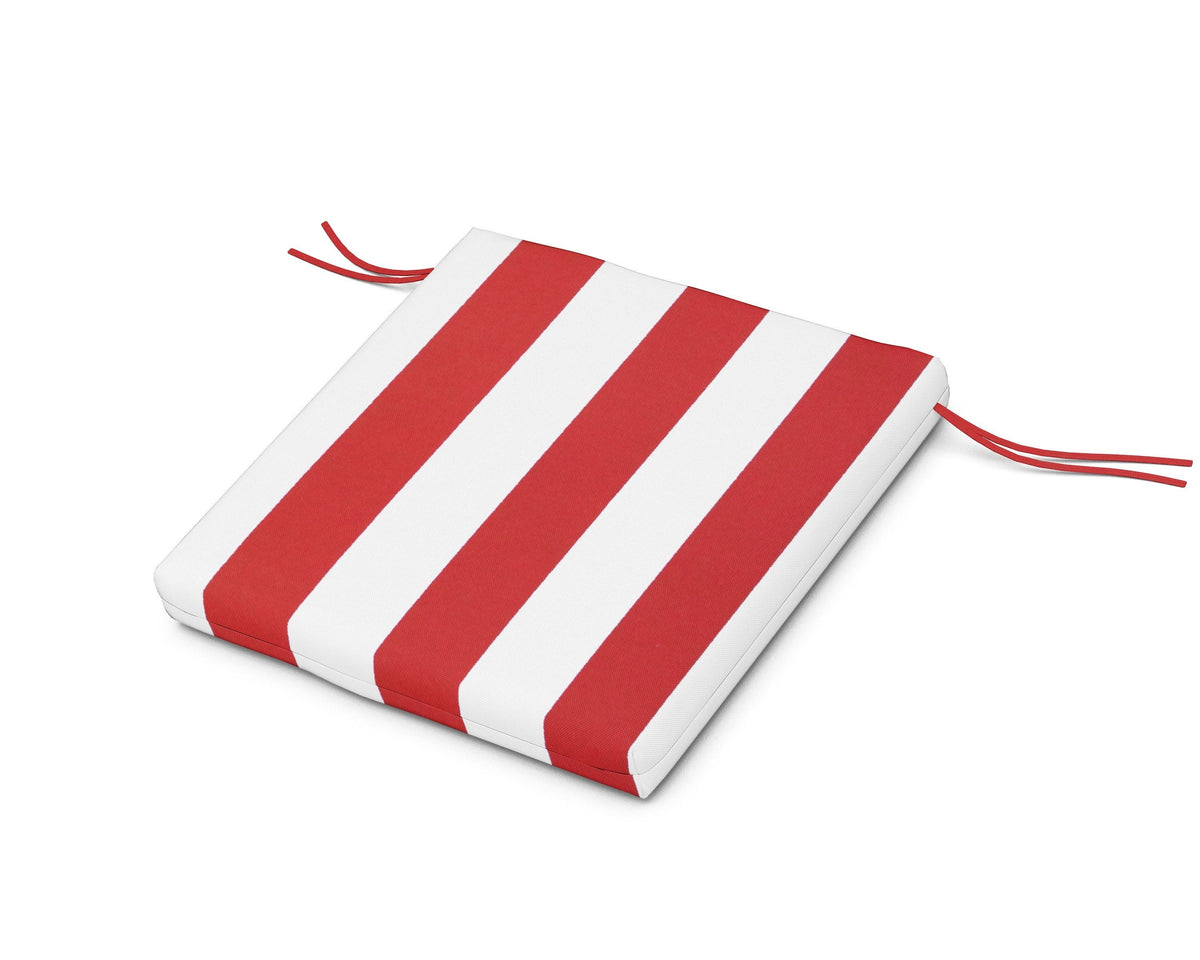POLYWOOD AL300 Seat Pad in Cabana Stripe Crimson