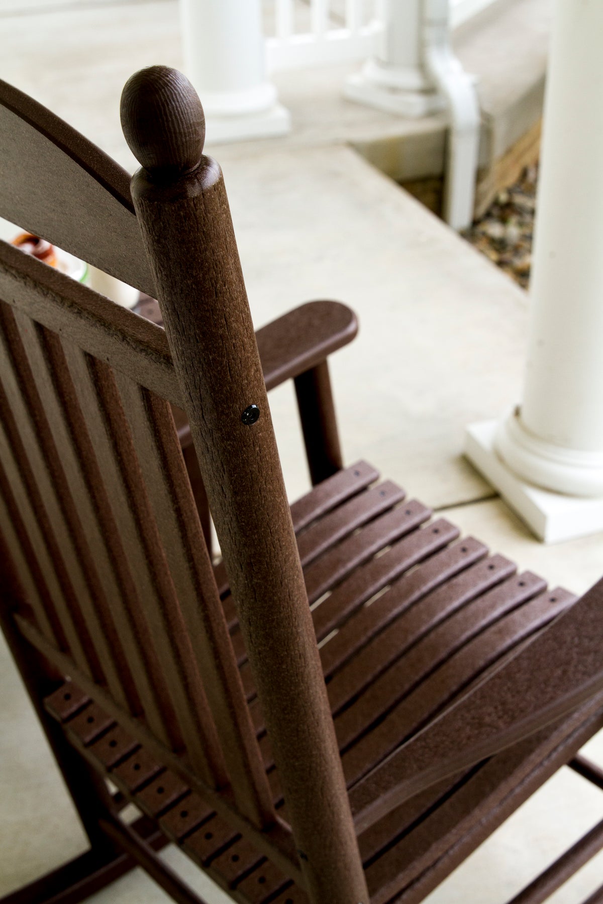 Product detail of the POLYWOOD Jefferson Rocking Chair in Mahogany