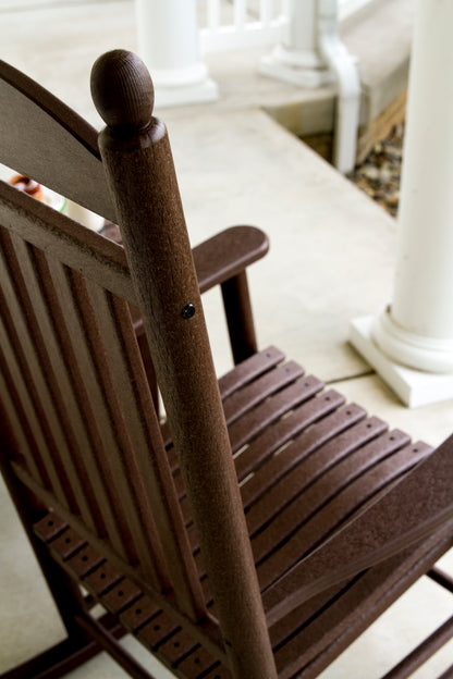 Product detail of the POLYWOOD Jefferson Rocking Chair in Mahogany