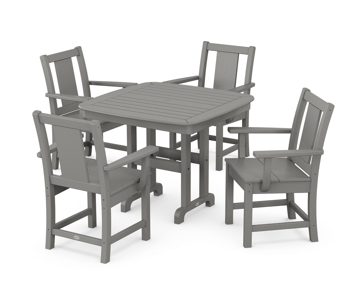 POLYWOOD Prairie 5-Piece Dining Set in Slate Grey