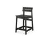 POLYWOOD Modern Studio Plaza Lowback Counter Chair in Black