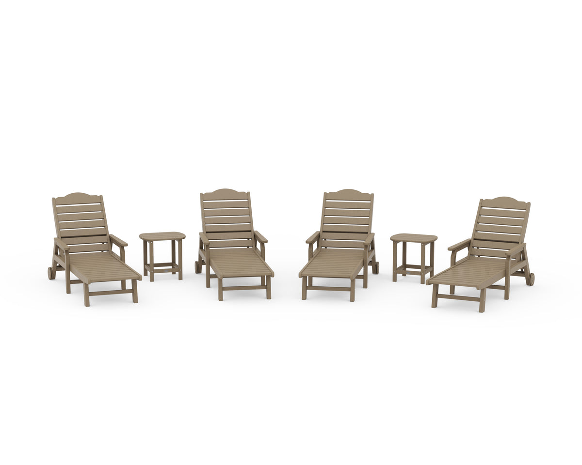 POLYWOOD Draper James Savannah 6-Piece Chaise Lounge Set in Vintage Sahara