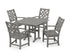 POLYWOOD Wovendale 5-Piece Farmhouse Dining Set in Slate Grey