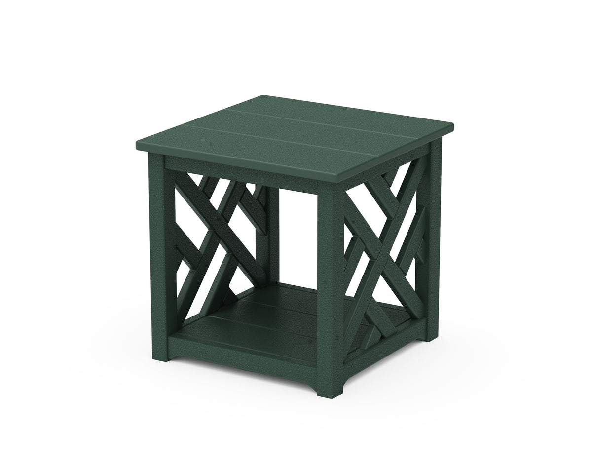 POLYWOOD Chippendale Accent Table in Green