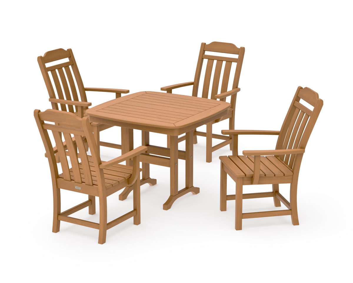 POLYWOOD Cottage 5-Piece Dining Set in Natural
