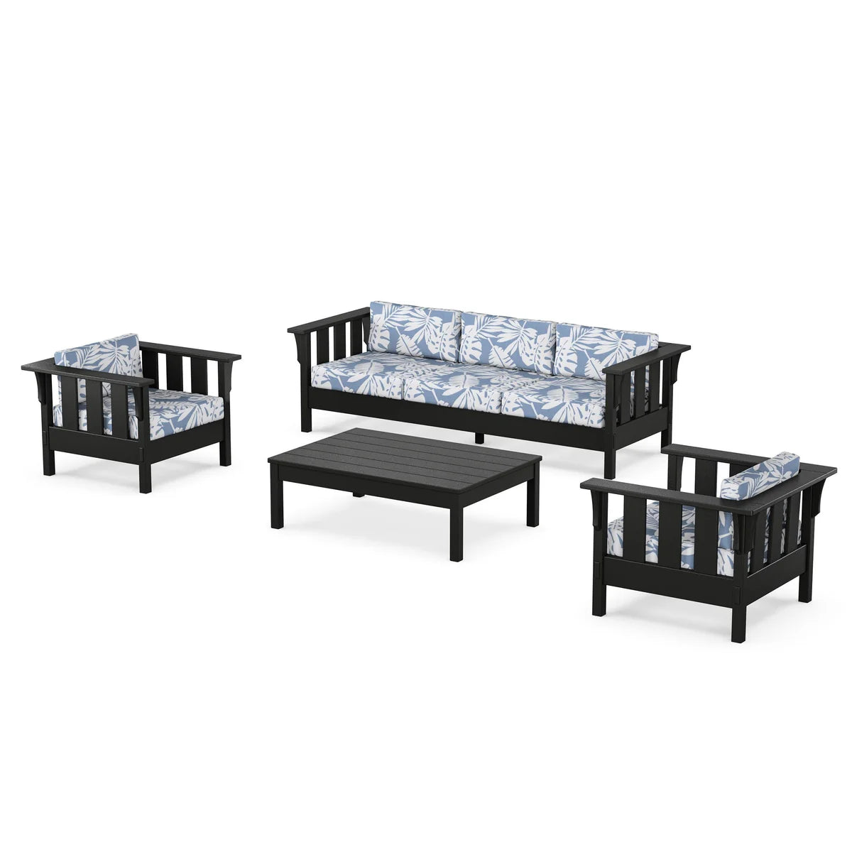 POLYWOOD Acadia 4-Piece Deep Seating Set with Loveseat
