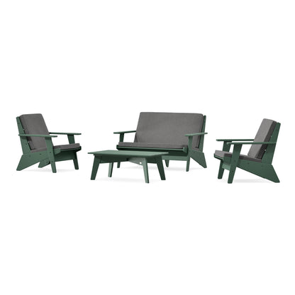 POLYWOOD Riviera Modern Lounge 4-Piece Set in Green
