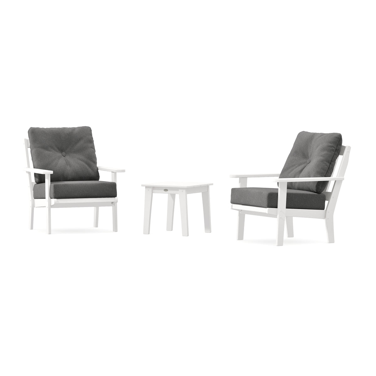 POLYWOOD Mission 3-Piece Deep Seating Set in Vintage White