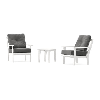 POLYWOOD Mission 3-Piece Deep Seating Set in Vintage White