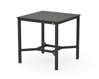 POLYWOOD Main Street 42 x 42 Bar Table in Black / Black