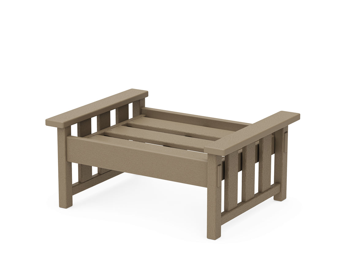 POLYWOOD Acadia Deep Seating Ottoman Frame in Vintage Sahara