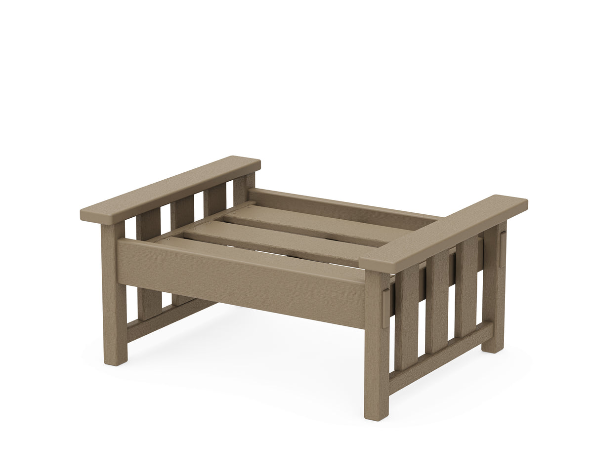 POLYWOOD Acadia Deep Seating Ottoman Frame in Vintage Sahara