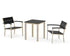 POLYWOOD Main Street 3-Piece Square Dining Set in Sand / Black