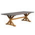 Lloyd Flanders Teak 94" Ceramic Top Teak Dining Table, lifestyle photo 1