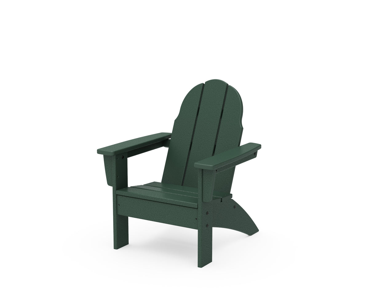POLYWOOD Kids Vineyard Adirondack Chair in Green