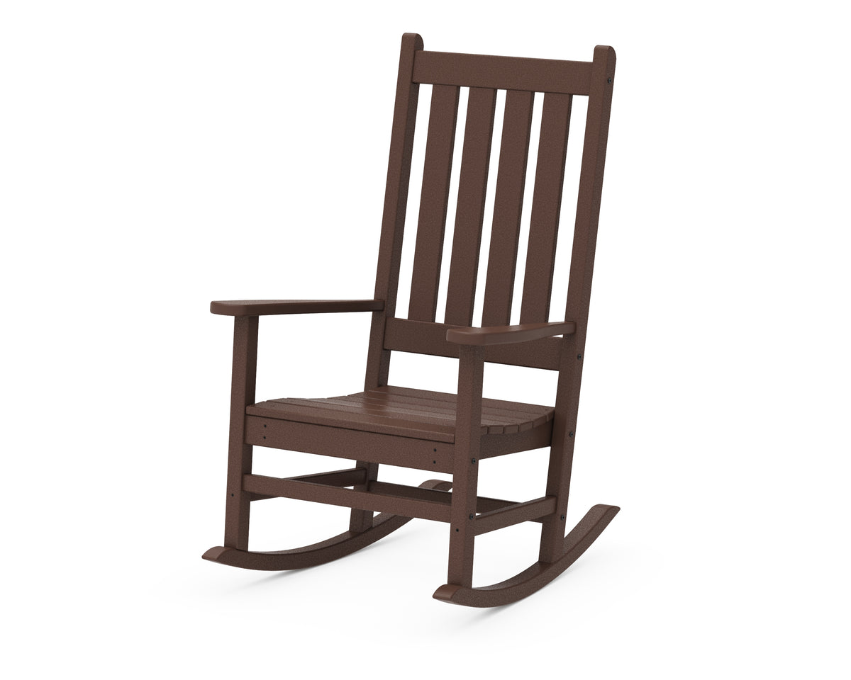 POLYWOOD Vineyard Porch Rocking Chair in Mahogany