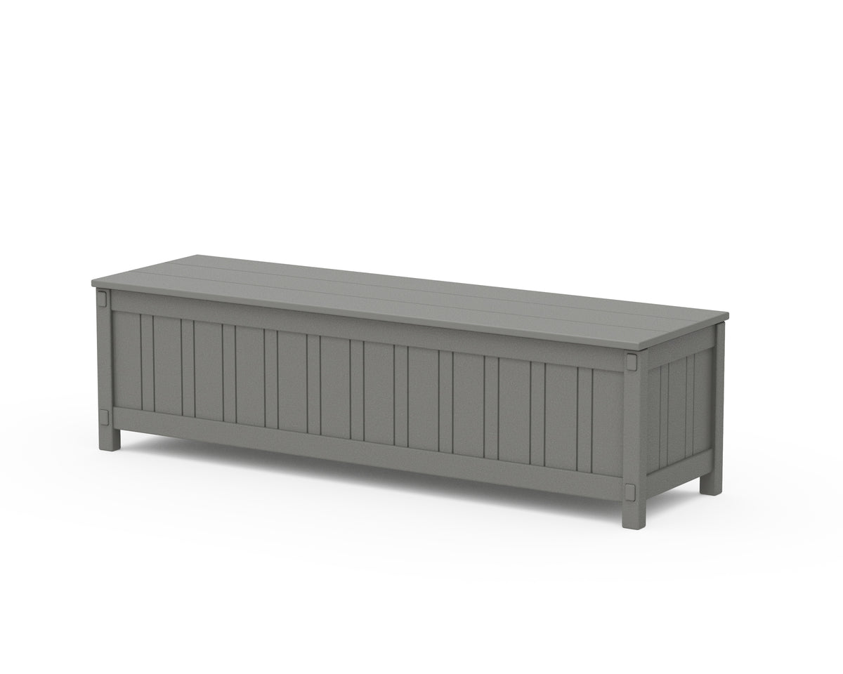 POLYWOOD Acadia 60” Storage Bench in Slate Grey