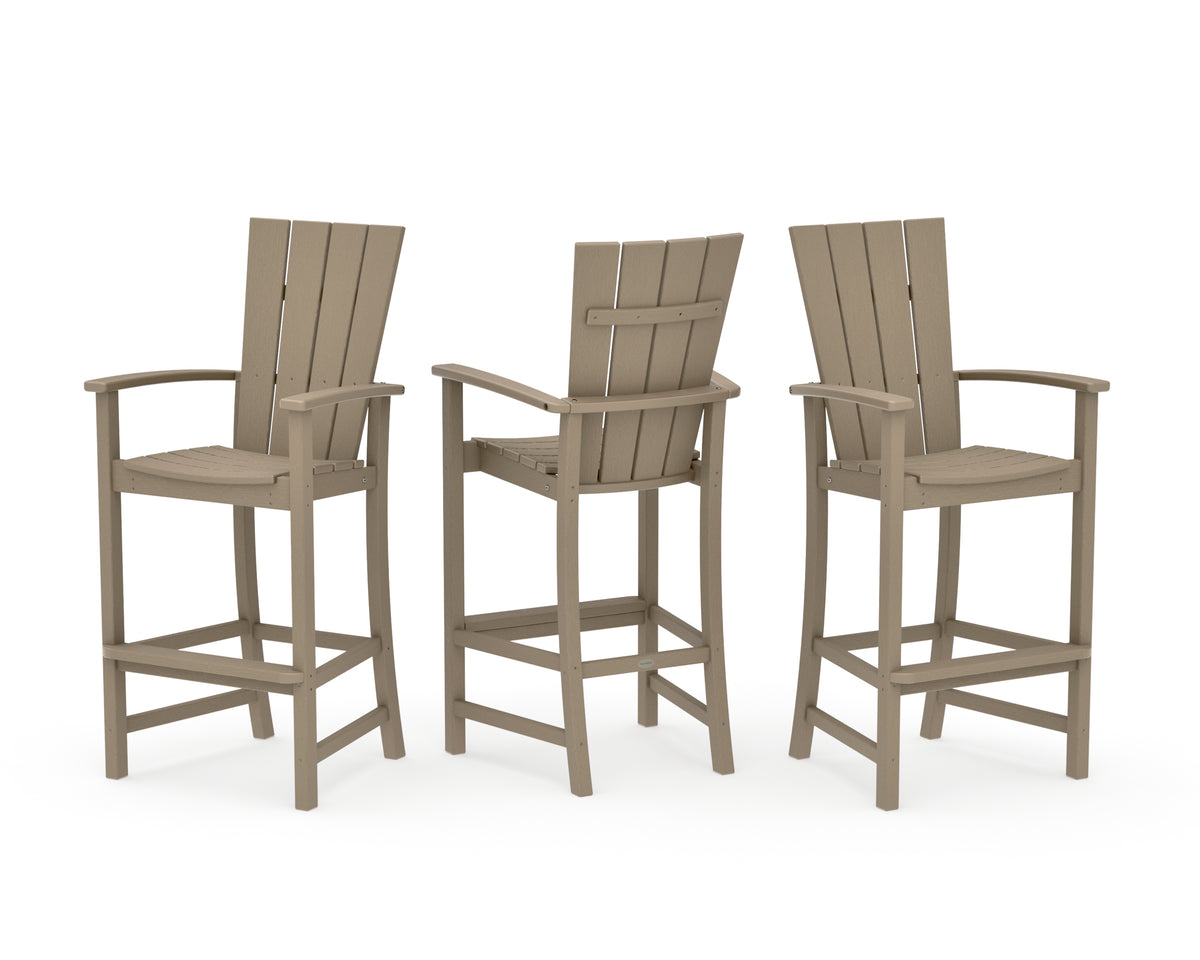 POLYWOOD Quattro 3-Piece Bar Set in Vintage Sahara