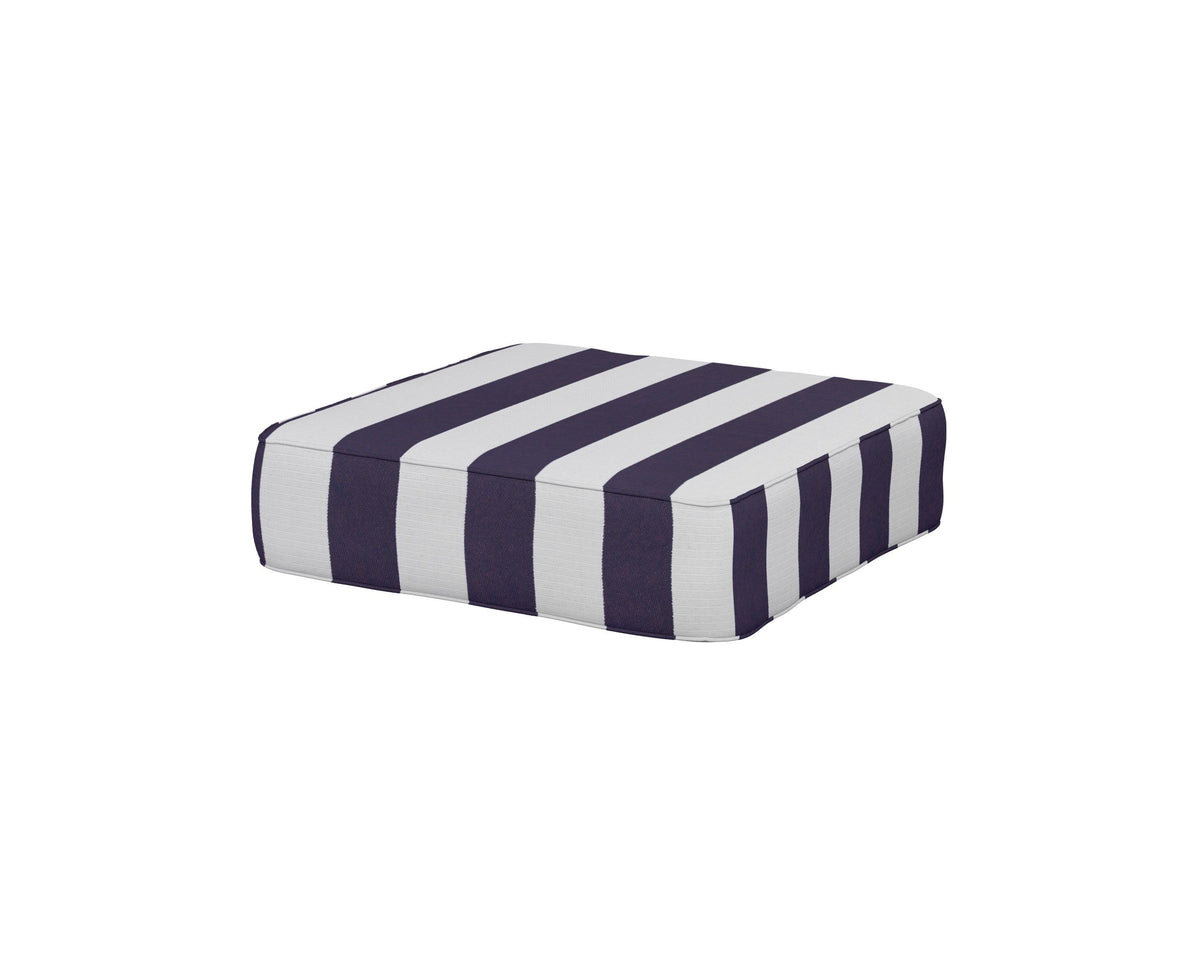 POLYWOOD Ateeva 4000 Ottoman Cushion in Cabana Stripe Navy