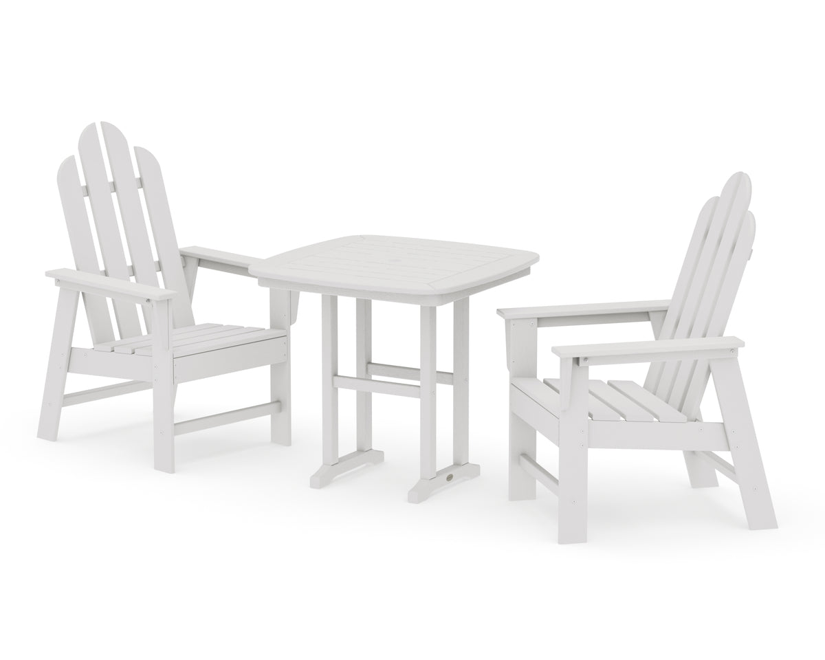 POLYWOOD Long Island 3-Piece Dining Set in Vintage White