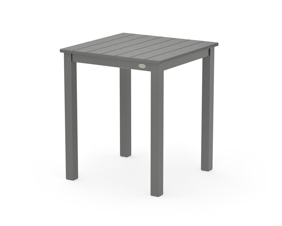 POLYWOOD Main Street 26 x 26 Dining Table in Charcoal / Slate Grey