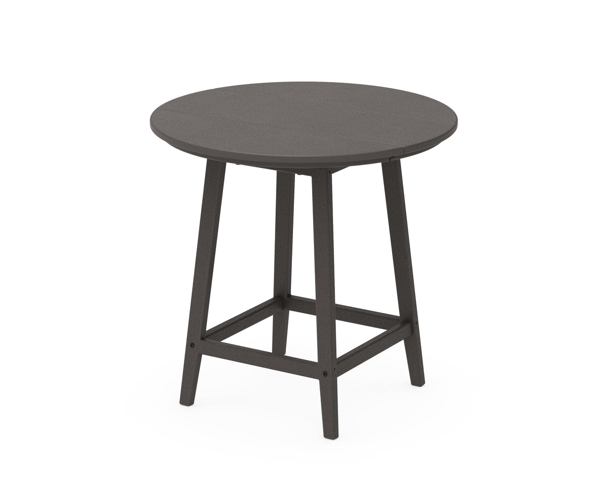 POLYWOOD Studio 30" Round Bistro Table in Vintage Coffee