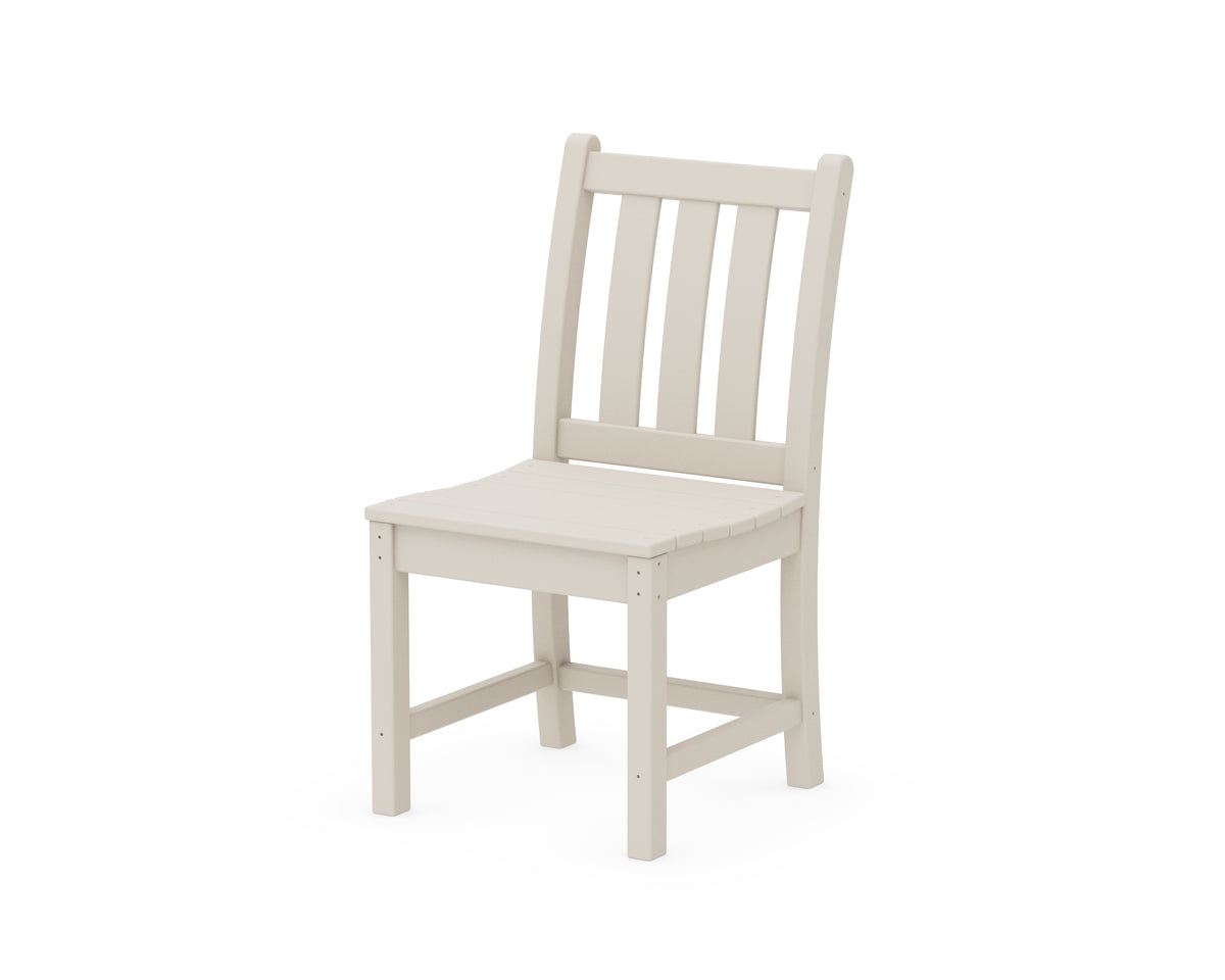 POLYWOOD Traditional Garden Dining Side Chair in Sand