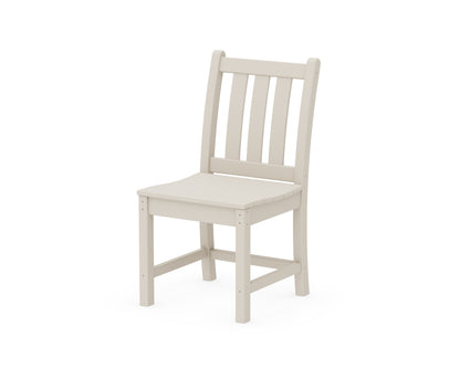 POLYWOOD Traditional Garden Dining Side Chair in Sand