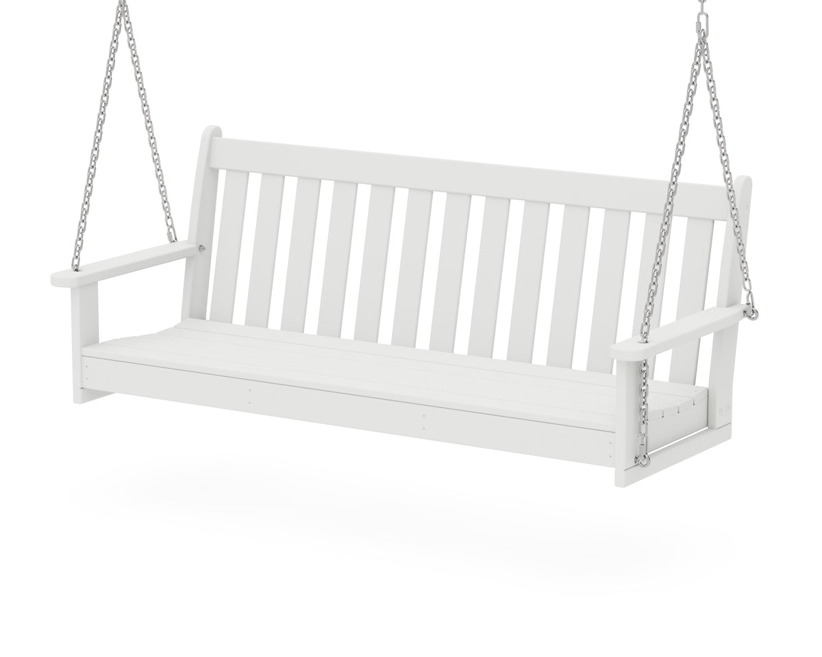 POLYWOOD Vineyard 60" Porch Swing in White