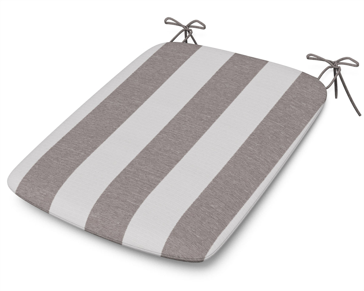 POLYWOOD 1120 Urban Seat Pad in Cabana Stripe Grey Mist