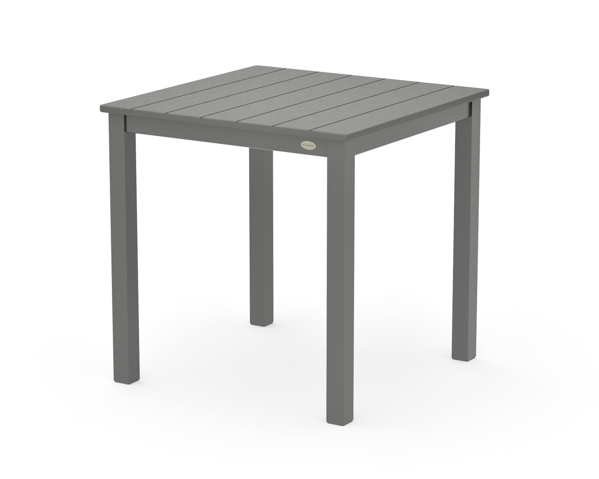 POLYWOOD Main Street 30 x 30 Dining Table in Charcoal / Slate Grey