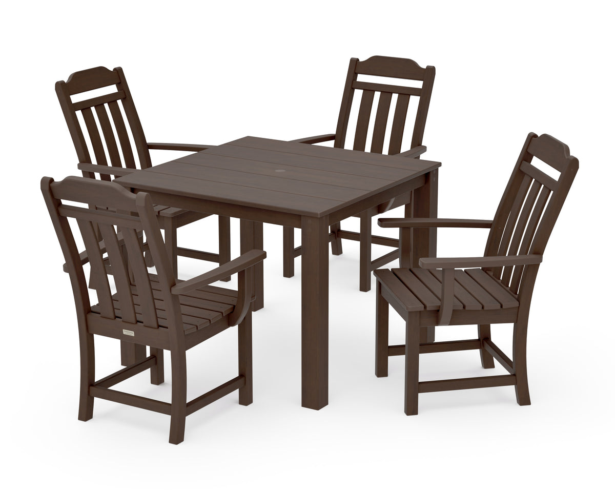 POLYWOOD Cottage 5-Piece Parsons Dining Set in Kona