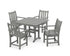 POLYWOOD Traditional Garden 5-Piece Farmhouse Dining Set in Slate Grey